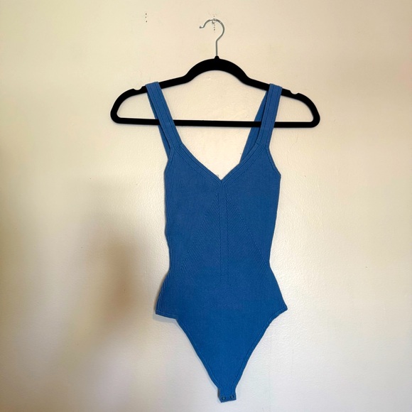 Abercrombie & Fitch Tops - Abercrombie & Fitch | Blue Ribbed Bodysuit